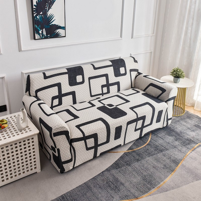 91家纺网 家纺一手货源 找家纺 兴妮雅家纺 2024新款三人位沙发套 格纹方块