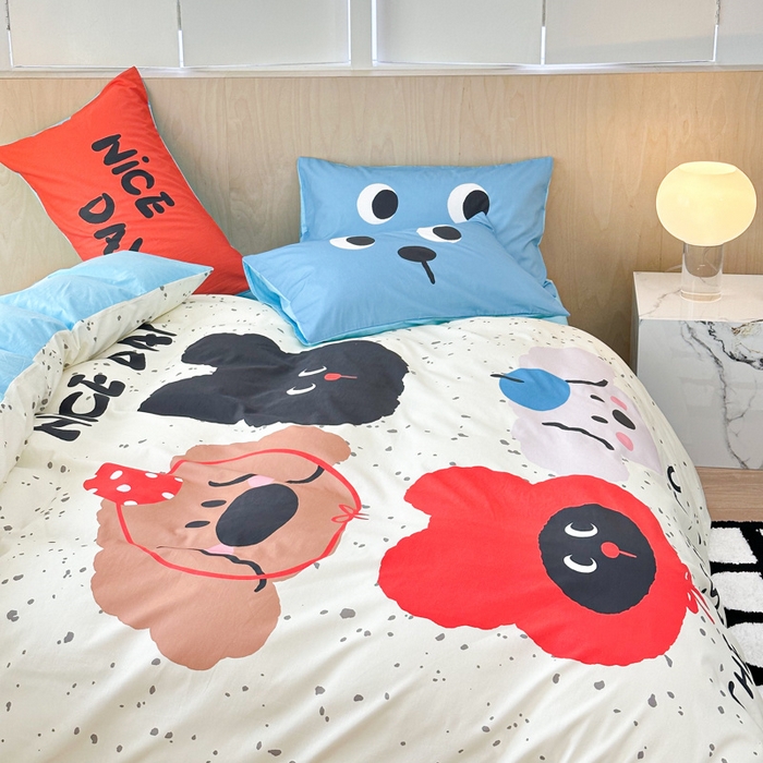 91家纺网 家纺一手货源 找家纺 千朵 2024新款13372全棉大版四件套 四小子