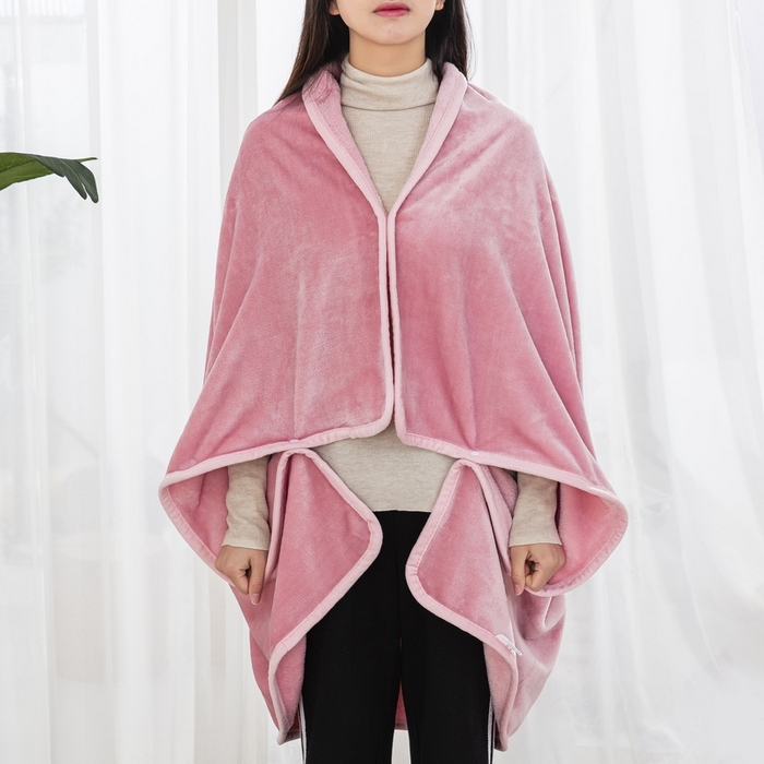 91家纺网 家纺一手货源 找家纺 恋尚羽 2025秋冬爆款印花披肩毯盖毯豆沙