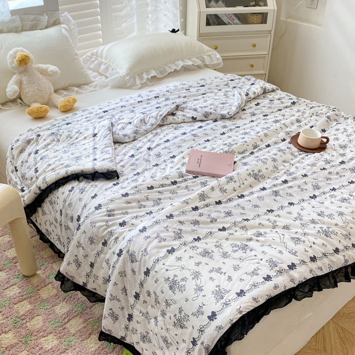 91家纺网 家纺一手货源 找家纺 千朵 2024新款针织棉夏被 小时光