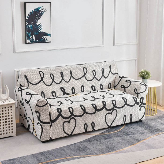 91家纺网 家纺一手货源 找家纺 兴妮雅家纺 2024新款三人位沙发套 格纹爱意