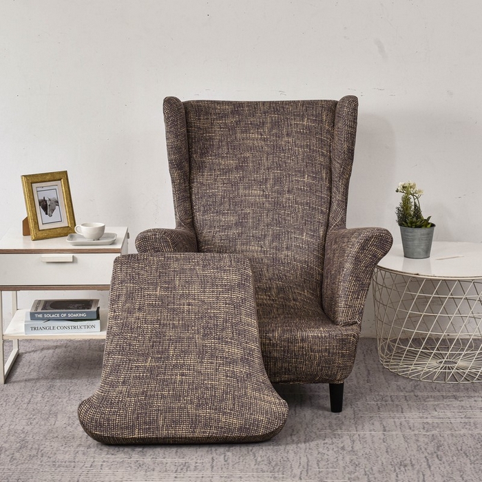 91家纺网 家纺一手货源 找家纺 兴妮雅家纺 2024新款老虎凳套 亚麻（咖）