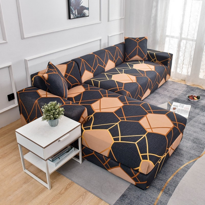 91家纺网 家纺一手货源 找家纺 兴妮雅家纺 2024新款雅芝华士贵妃沙发套 水立方