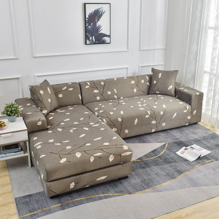 91家纺网 家纺一手货源 找家纺 兴妮雅家纺 2024新款雅芝华士贵妃沙发套 一支独秀(咖)