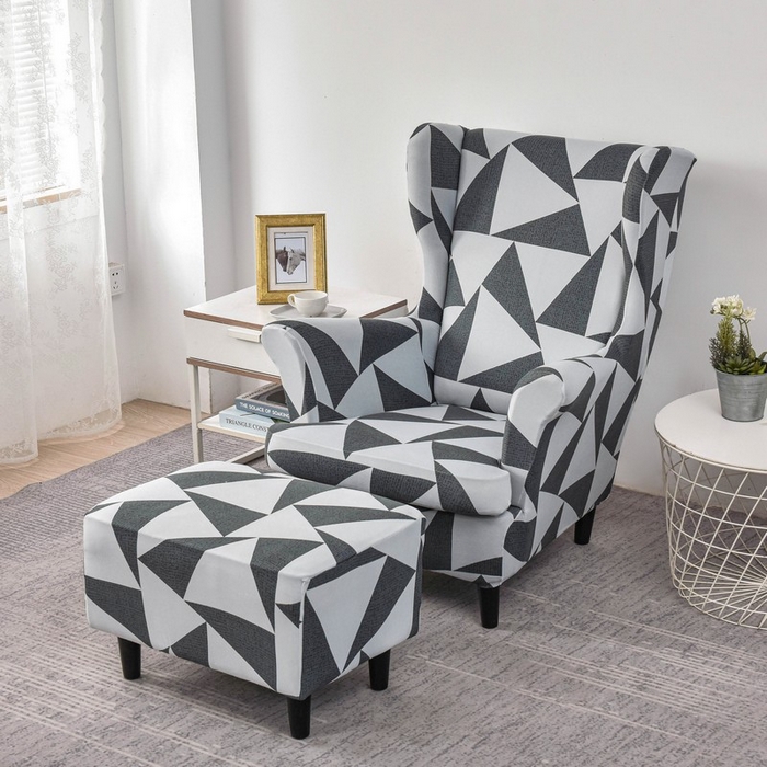 91家纺网 家纺一手货源 找家纺 兴妮雅家纺 2024新款老虎凳套 灰调三角形