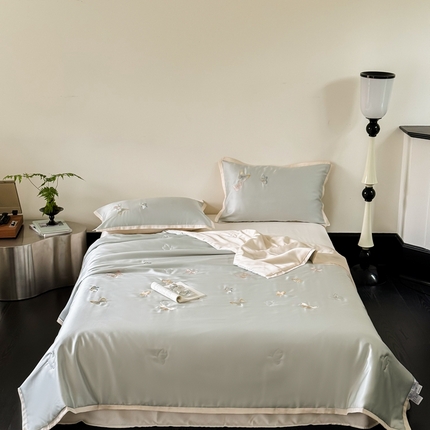 FORTWO家纺原创设计（FOR TWO家纺） 2024新款天丝夏被 拾光（绿）