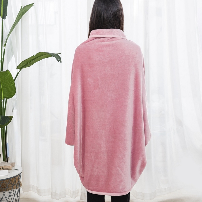 91家纺网 家纺一手货源 找家纺 恋尚羽 2025秋冬爆款印花披肩毯盖毯豆沙