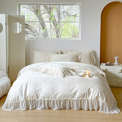 91家纺网 家纺一手货源 找家纺 宜代光年 2024新款100支全棉提花系列 蝴蝶结与玫瑰