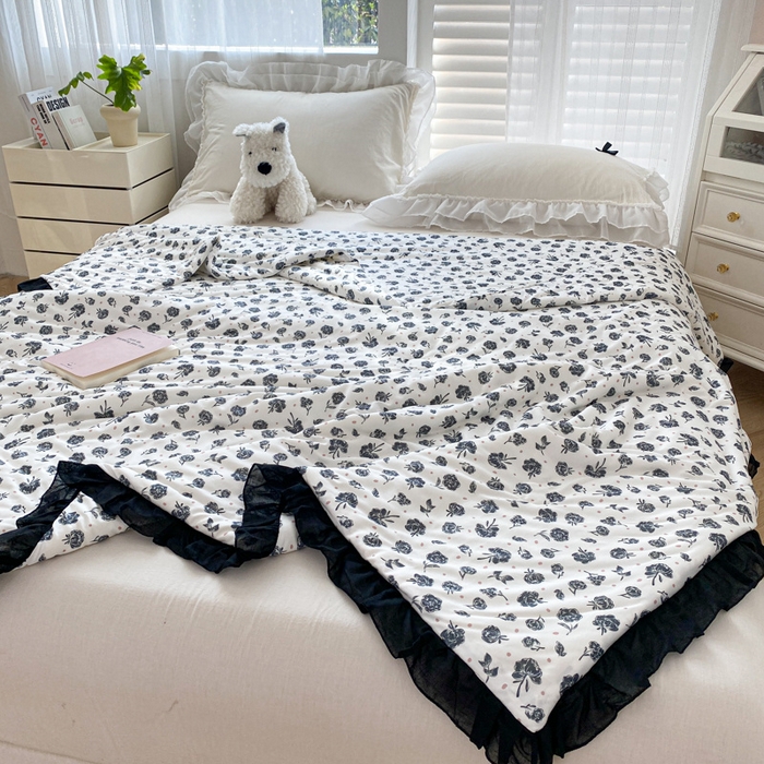 91家纺网 家纺一手货源 找家纺 千朵 2024新款针织棉夏被 沐颜