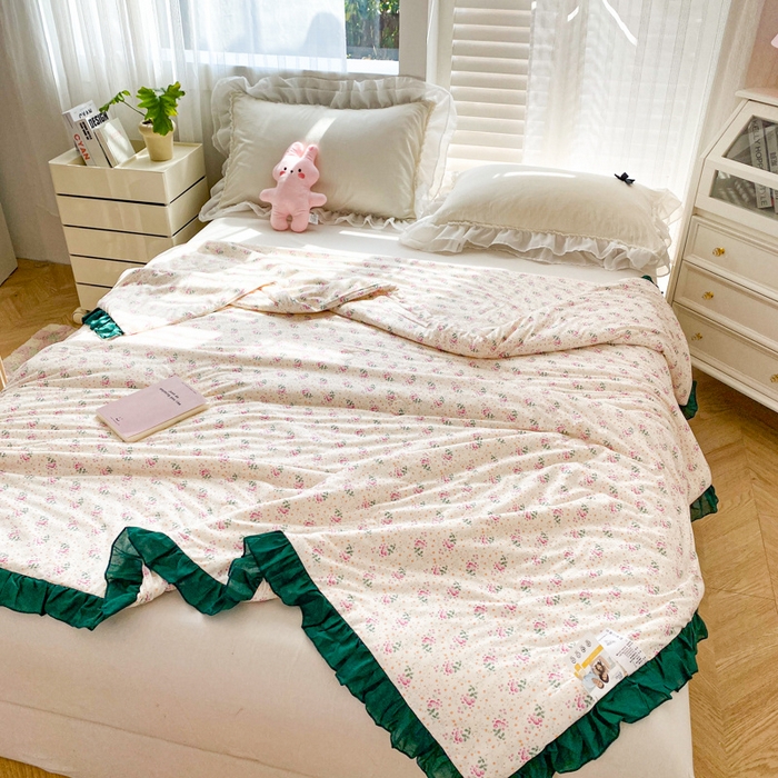 91家纺网 家纺一手货源 找家纺 千朵 2024新款针织棉夏被 夏朵