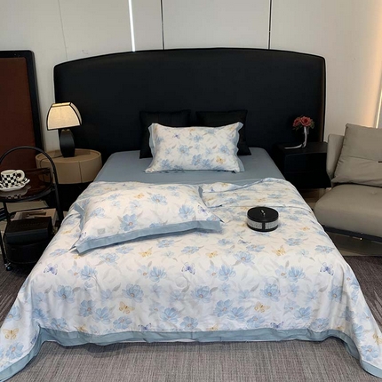 91家纺网 家纺一手货源 找家纺 （总）莱豫 2024新款亲肤舒适莱赛尔夏被四件套