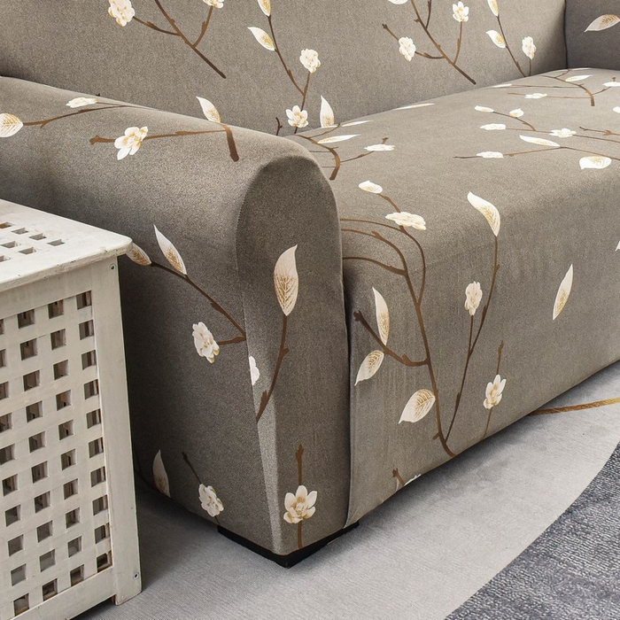 91家纺网 家纺一手货源 找家纺 兴妮雅家纺 2024新款三人位沙发套 一支独秀(咖)