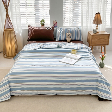 91家纺网 家纺一手货源 找家纺 艺菲阁家纺 2024新款多巴胺水洗云朵棉大眼睛夏被空调被夏凉被 曲奇饼