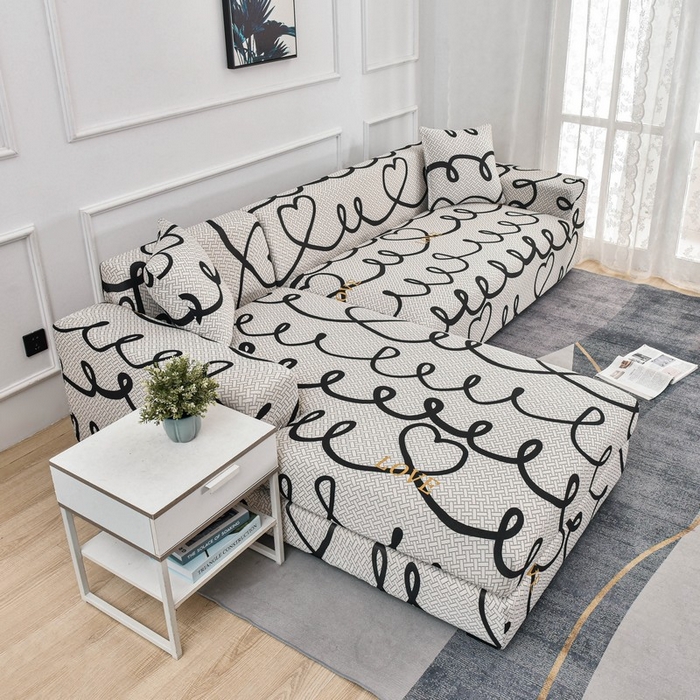 91家纺网 家纺一手货源 找家纺 兴妮雅家纺 2024新款雅芝华士贵妃沙发套 格纹爱意