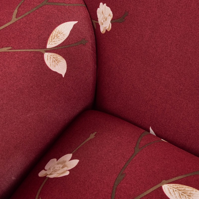 91家纺网 家纺一手货源 找家纺 兴妮雅家纺 2024新款三人位沙发套 一支独秀(红)