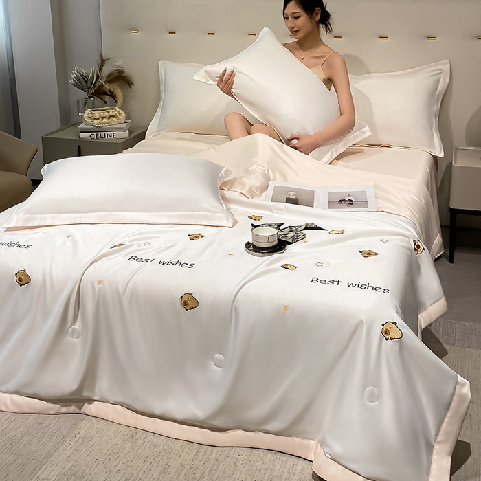 91家纺网 家纺一手货源 找家纺 澳梵 2024新款莫代尔夏被四件套 卡皮