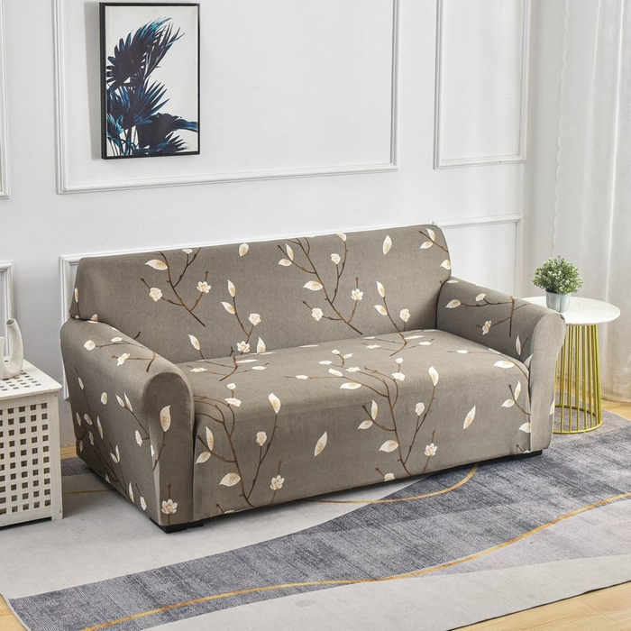 91家纺网 家纺一手货源 找家纺 兴妮雅家纺 2024新款三人位沙发套 一支独秀(咖)