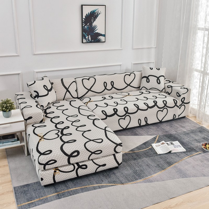 91家纺网 家纺一手货源 找家纺 兴妮雅家纺 2024新款雅芝华士贵妃沙发套 格纹爱意