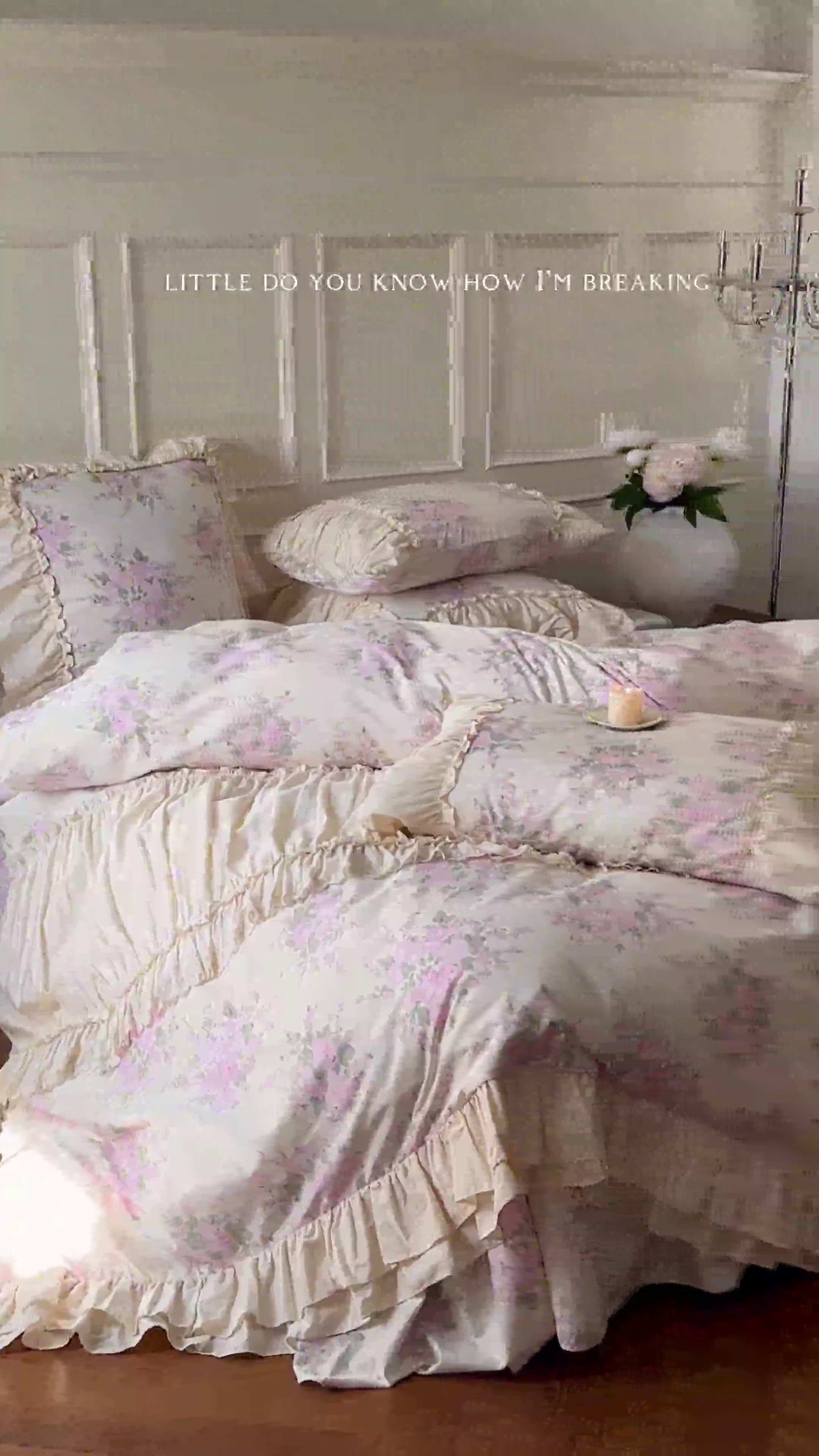 91家纺网 家纺一手货源 找家纺 婳庭家居 2024新款法式全棉印花四件套 花卉-淡粉