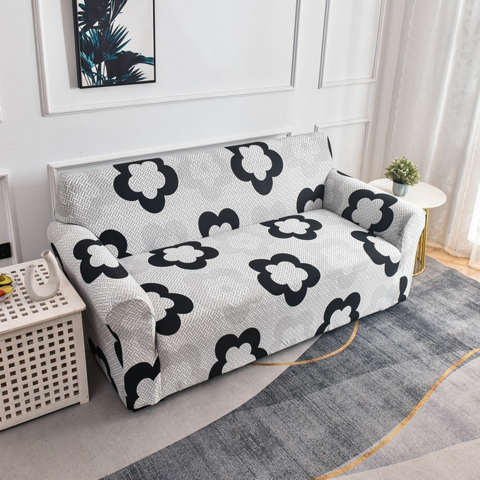 91家纺网 家纺一手货源 找家纺 兴妮雅家纺 2024新款三人位沙发套 格纹花朵