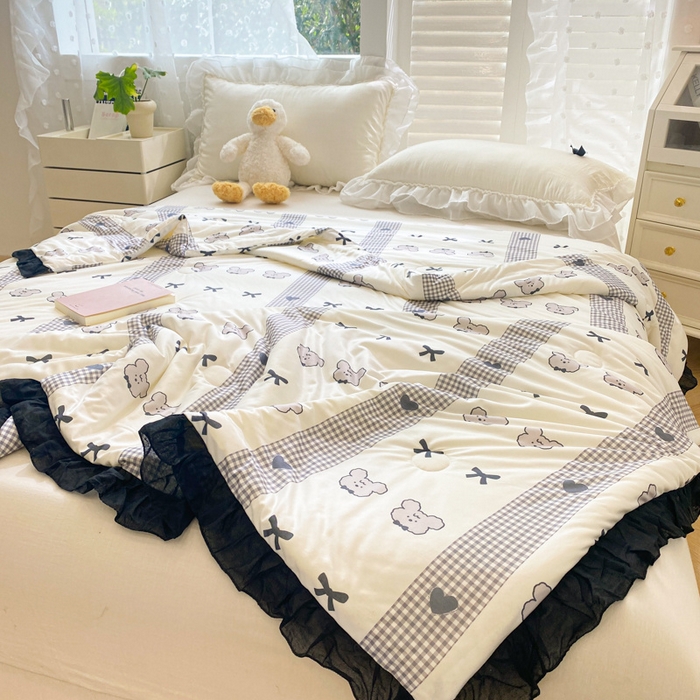 91家纺网 家纺一手货源 找家纺 千朵 2024新款针织棉夏被 洛克