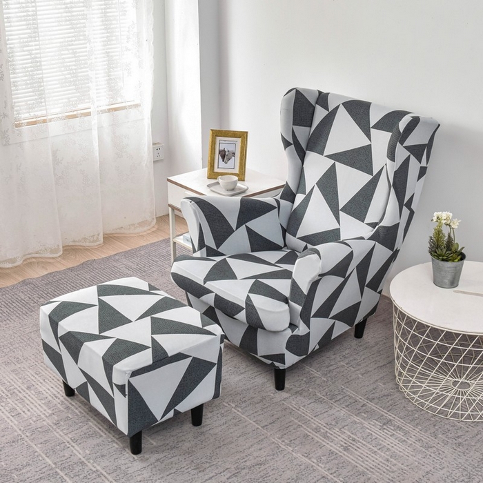 91家纺网 家纺一手货源 找家纺 兴妮雅家纺 2024新款老虎凳套 灰调三角形