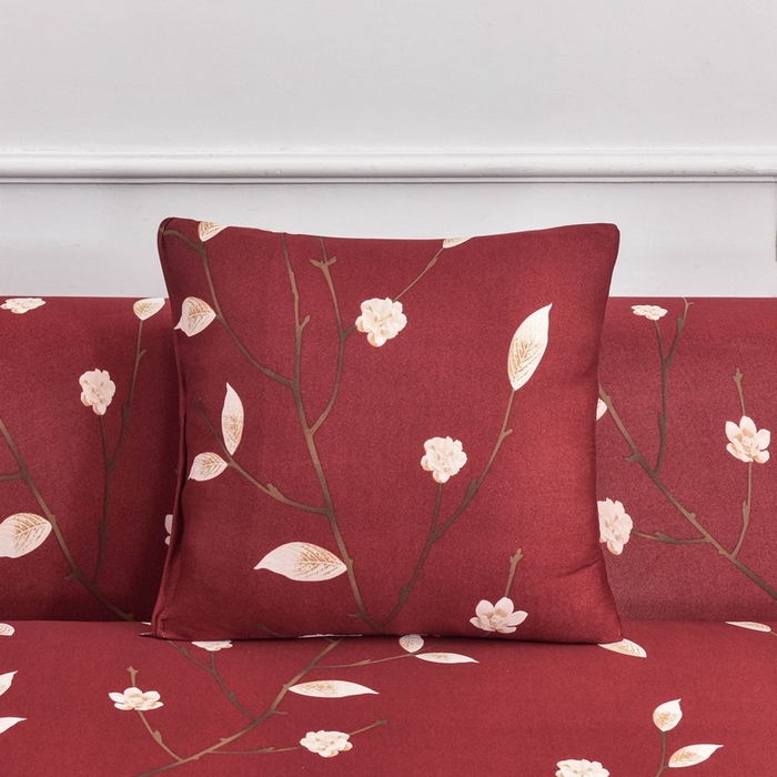 91家纺网 家纺一手货源 找家纺 兴妮雅家纺 2024新款雅芝华士贵妃沙发套 一支独秀(红)