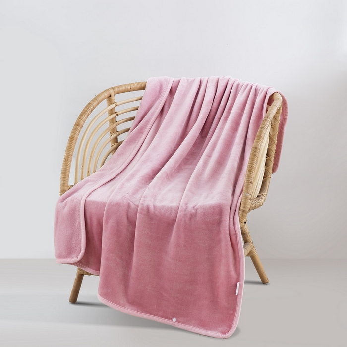 91家纺网 家纺一手货源 找家纺 恋尚羽 2025秋冬爆款印花披肩毯盖毯豆沙