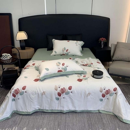 91家纺网 家纺一手货源 找家纺 （总）莱豫 2024新款亲肤舒适莱赛尔夏被四件套