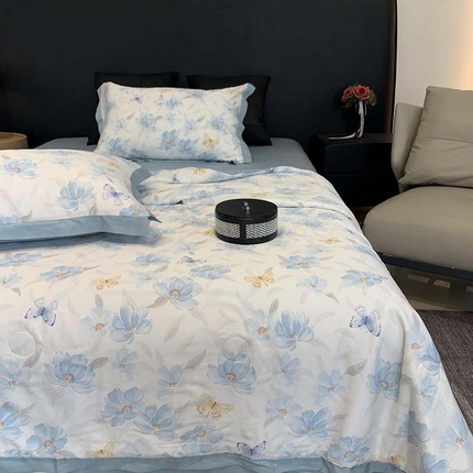 91家纺网 家纺一手货源 找家纺 （总）莱豫 2024新款亲肤舒适莱赛尔夏被四件套