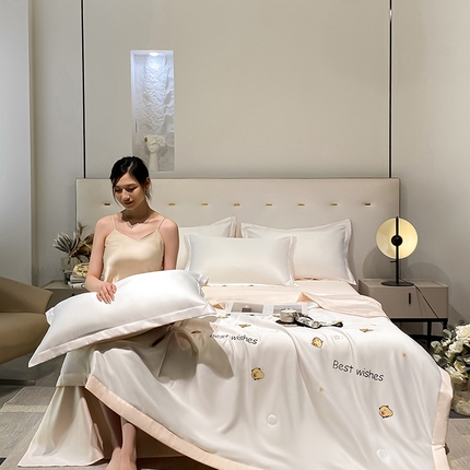 91家纺网 家纺一手货源 找家纺 澳梵 2024新款莫代尔夏被四件套 卡皮