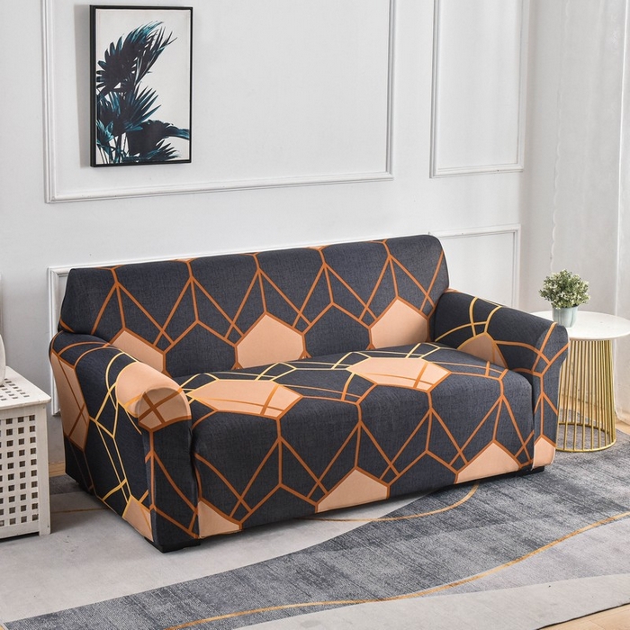 91家纺网 家纺一手货源 找家纺 兴妮雅家纺 2024新款三人位沙发套 水立方