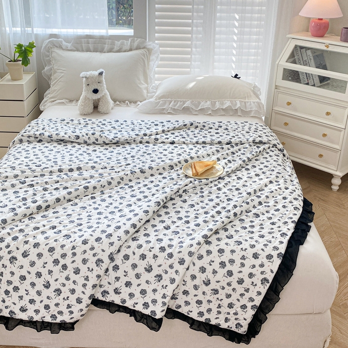 91家纺网 家纺一手货源 找家纺 千朵 2024新款针织棉夏被 沐颜