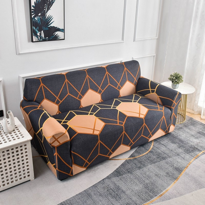 91家纺网 家纺一手货源 找家纺 兴妮雅家纺 2024新款三人位沙发套 水立方