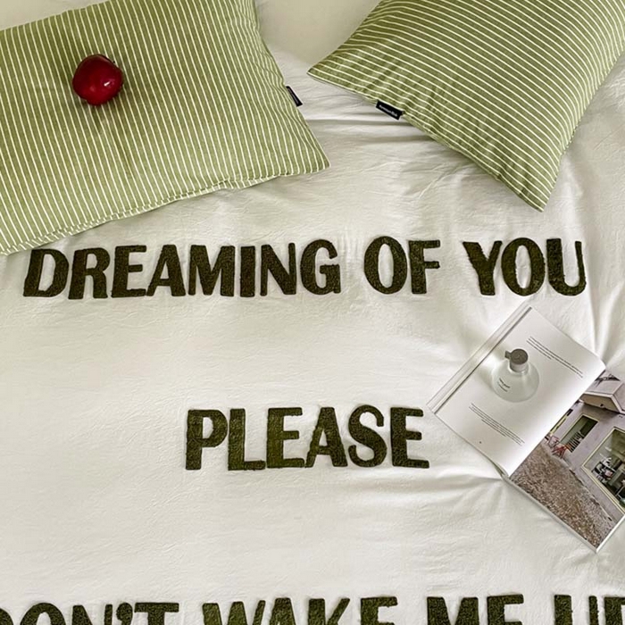 91家纺网 家纺一手货源 找家纺 （总）圆岛家纺 2024新款博主风全棉色织水洗棉拼接毛巾绣四件套