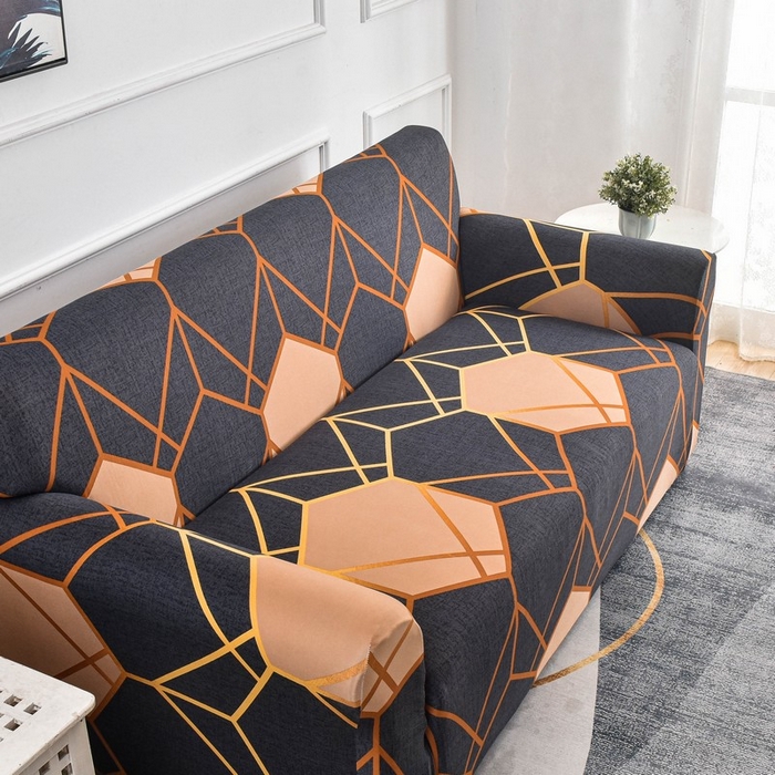 91家纺网 家纺一手货源 找家纺 兴妮雅家纺 2024新款三人位沙发套 水立方