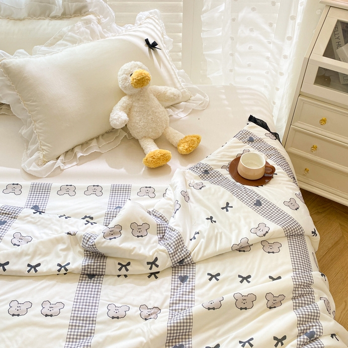 91家纺网 家纺一手货源 找家纺 千朵 2024新款针织棉夏被 洛克