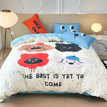 千朵 2024新款13372全棉大版四件套 四小子