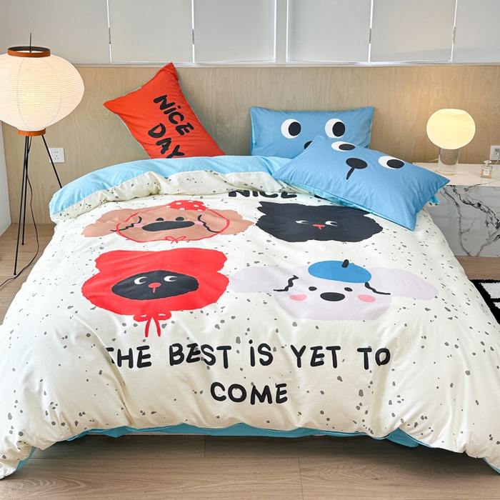 91家纺网 家纺一手货源 找家纺 千朵 2024新款13372全棉大版四件套 四小子