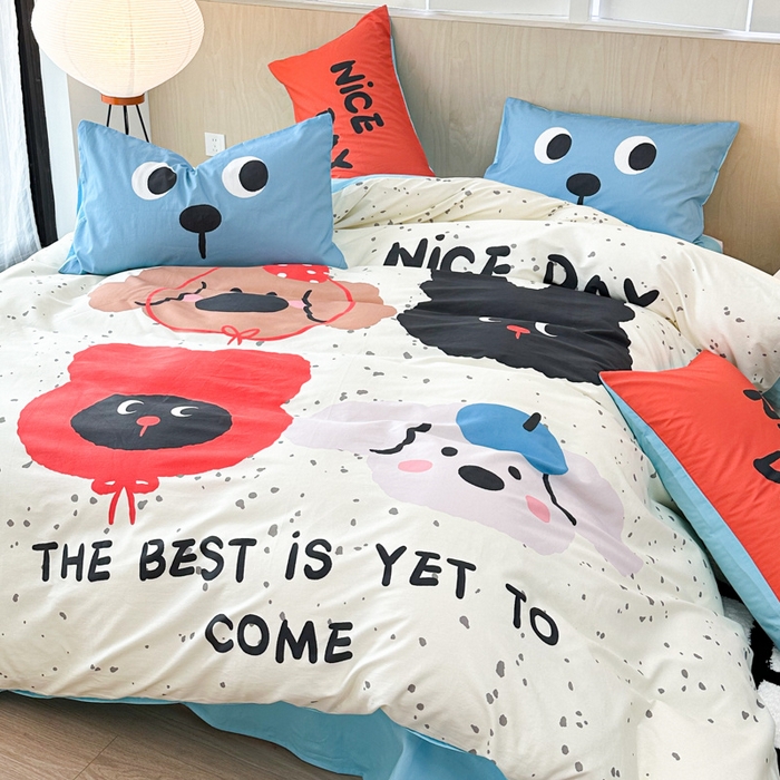 91家纺网 家纺一手货源 找家纺 千朵 2024新款13372全棉大版四件套 四小子