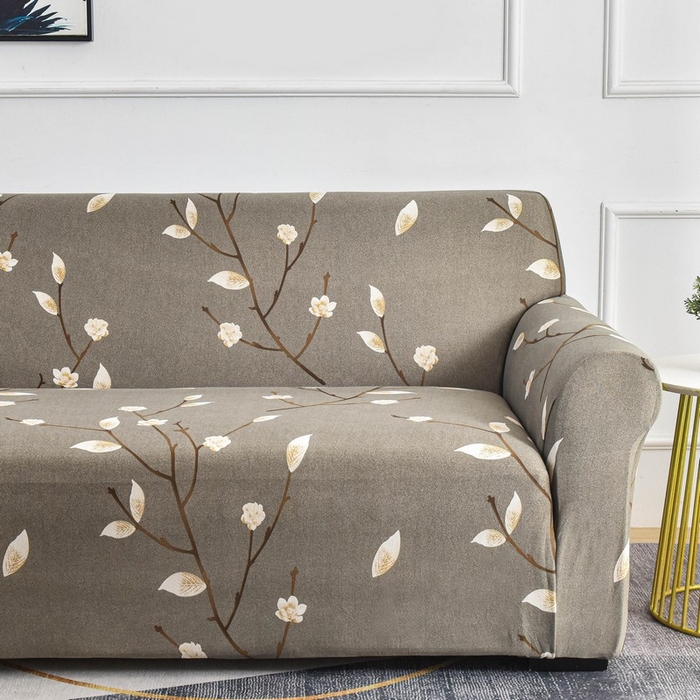 91家纺网 家纺一手货源 找家纺 兴妮雅家纺 2024新款三人位沙发套 一支独秀(咖)