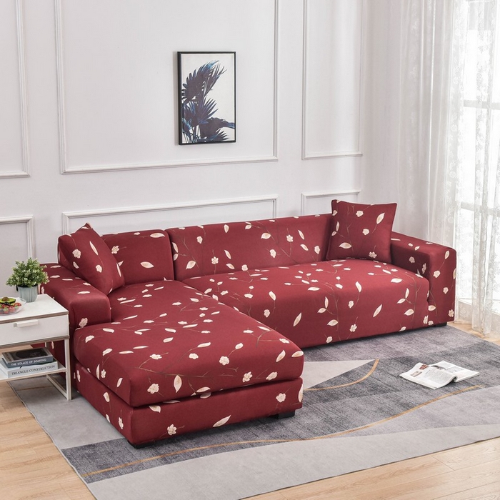 91家纺网 家纺一手货源 找家纺 兴妮雅家纺 2024新款雅芝华士贵妃沙发套 一支独秀(红)