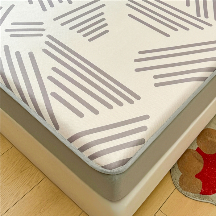 91家纺网 家纺一手货源 找家纺 喜居 2024新款碳光冰丝席床笠款 简约生活