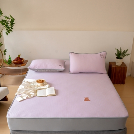 FORTWO家纺原创设计（FOR TWO家纺） 2024新款绣花凉席系列 开心小熊-紫