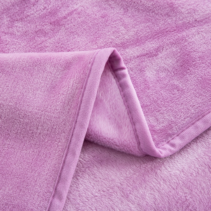 91家纺网 家纺一手货源 找家纺 恋尚羽 2025秋冬爆款印花披肩毯盖毯粉色