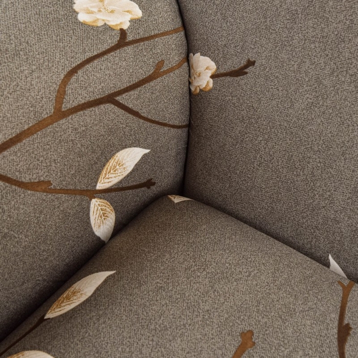 91家纺网 家纺一手货源 找家纺 兴妮雅家纺 2024新款三人位沙发套 一支独秀(咖)