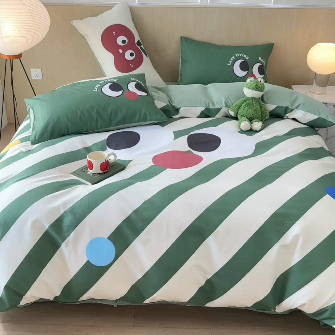 91家纺网 家纺一手货源 找家纺 （总）千朵 2024新款13372全棉大版四件套