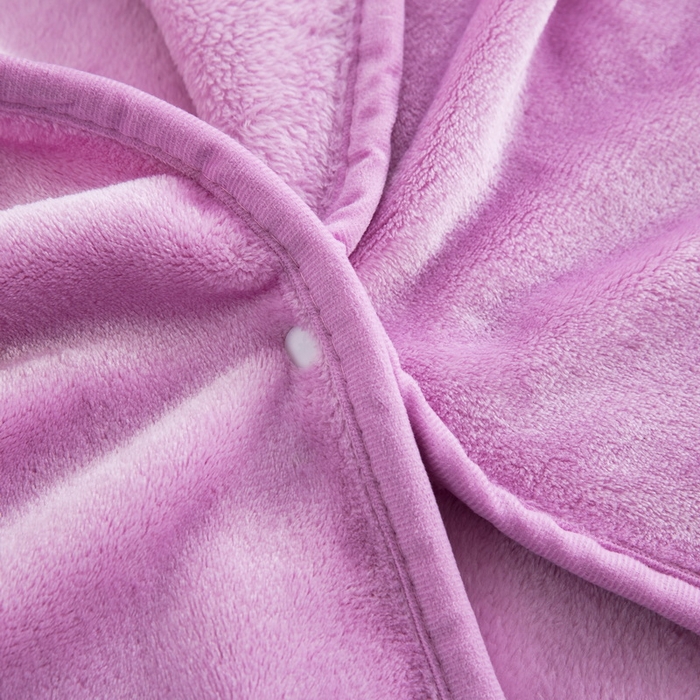 91家纺网 家纺一手货源 找家纺 恋尚羽 2025秋冬爆款印花披肩毯盖毯粉色