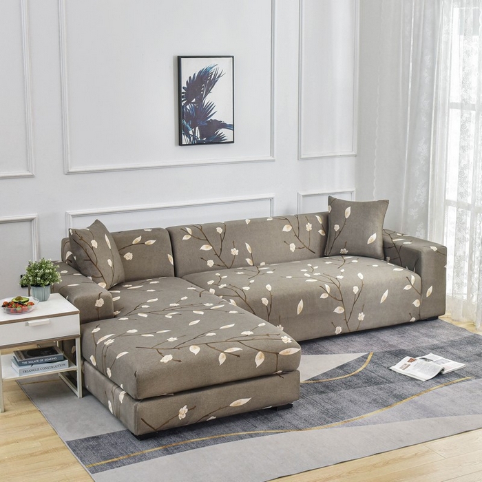 91家纺网 家纺一手货源 找家纺 兴妮雅家纺 2024新款雅芝华士贵妃沙发套 一支独秀(咖)