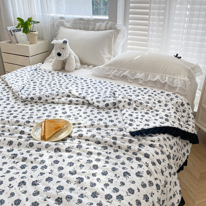 91家纺网 家纺一手货源 找家纺 千朵 2024新款针织棉夏被 沐颜